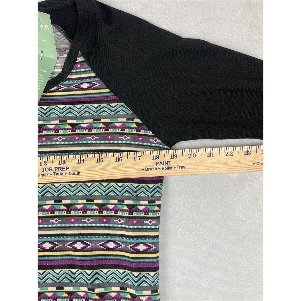Roper Womens Aztec Medium Multicolor Polyester L/S T-Shirt NWT - Picture 9 of 11